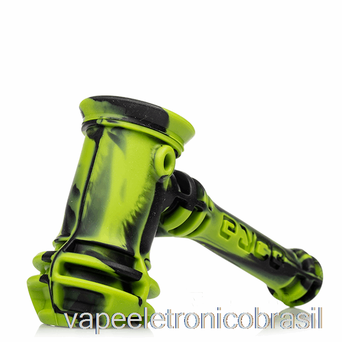 Vape Recarregável Eyce Martelo Silicone Borbulhador Criatura (preto / Verde Limão)